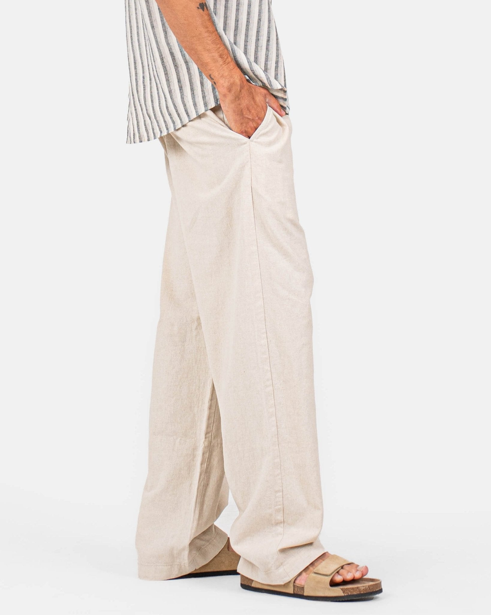 Baggy Hørbukser Beige | Skagen - clothing.dk